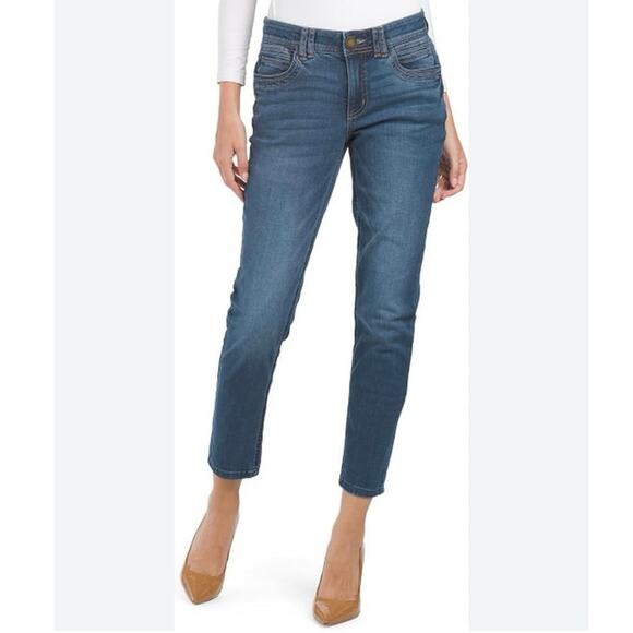 Democracy Ab Solution High Waist Stretch Denim Blue Skinny Jeans Women’s Size 8 - Picture 1 of 6